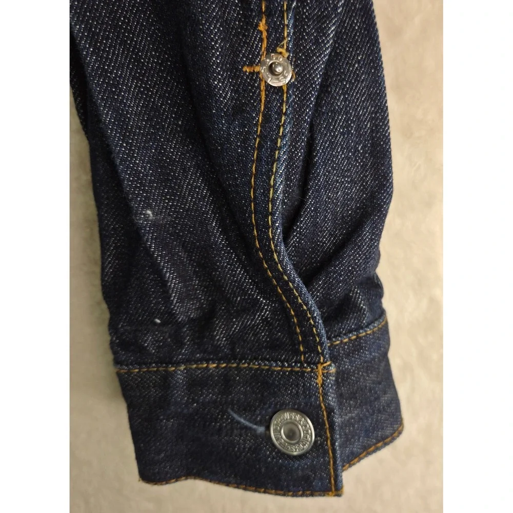 Levi's Trucker Jacket Mens M Blue Excellent 70589 Dark Wash Denim Button Up